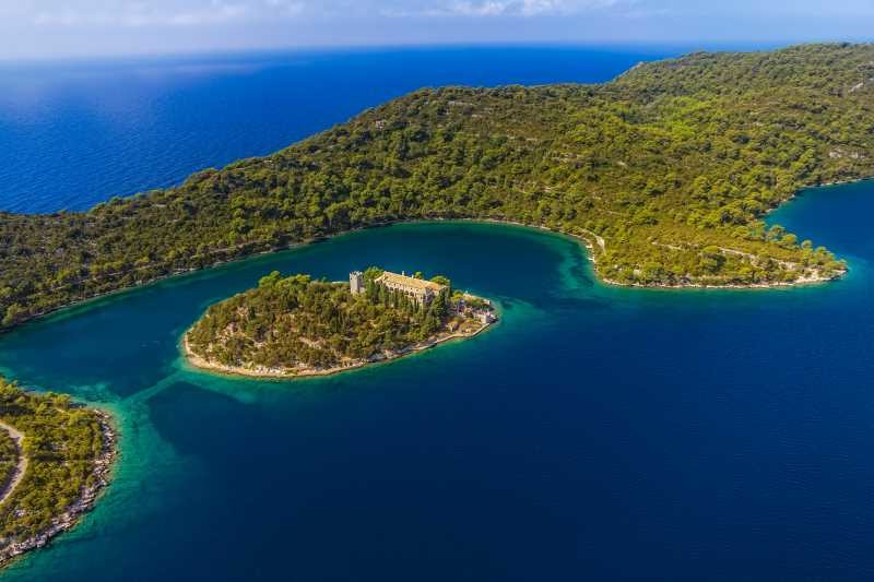 St Mary Island in National Park Mljet Croatia