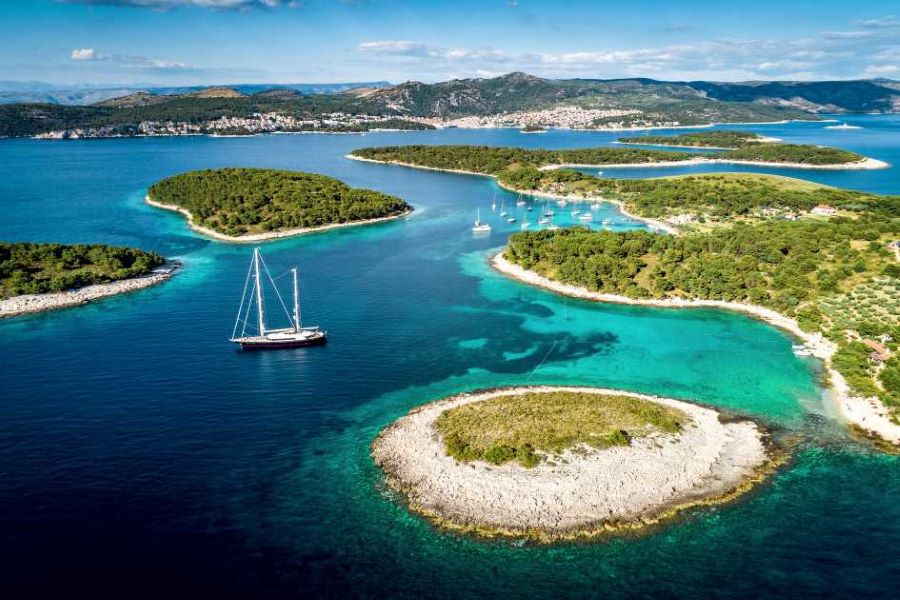 Private boat trip from Trogir, Split to Brač, Hvar & Pakleni Islands